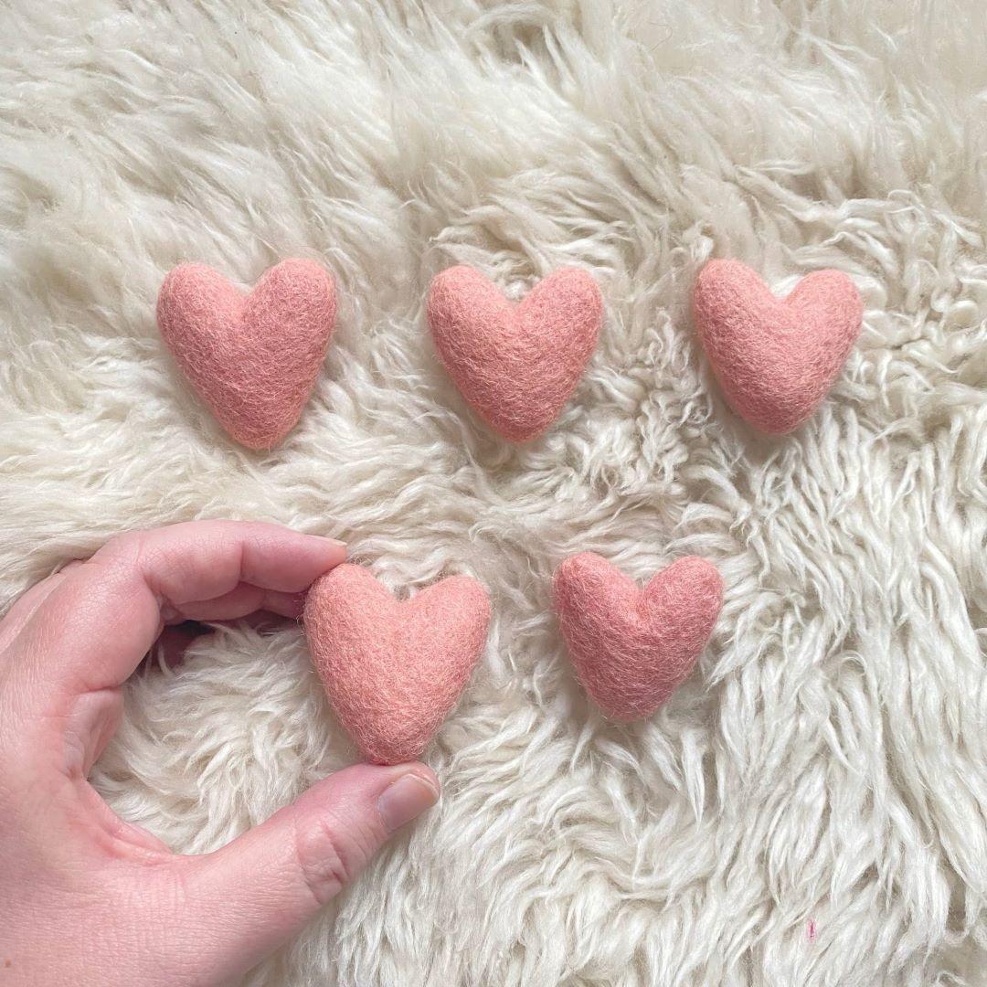 Pink Hearts- Set of 5, Nepal