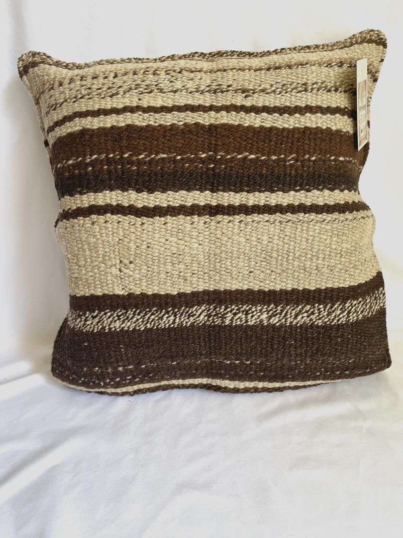 2 Throw Pillowcase, Aguayo's pillowcase, Natural and Black, Bolivia/Peru