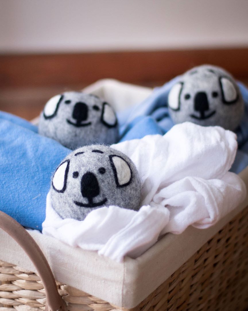 Eco Dryer Balls -  Cuddly Koalas - Set of 3, New Zealand