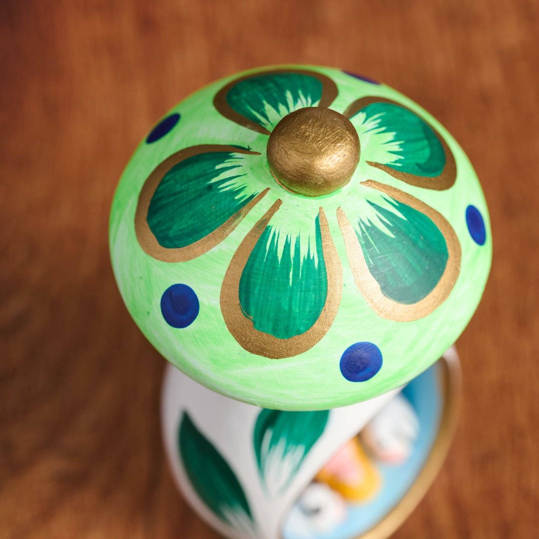 Mini Mushroom Ceramic Nativity, Peru