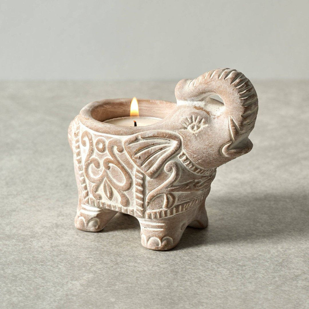 Terracotta Elephant Candleholder, Bangladesh