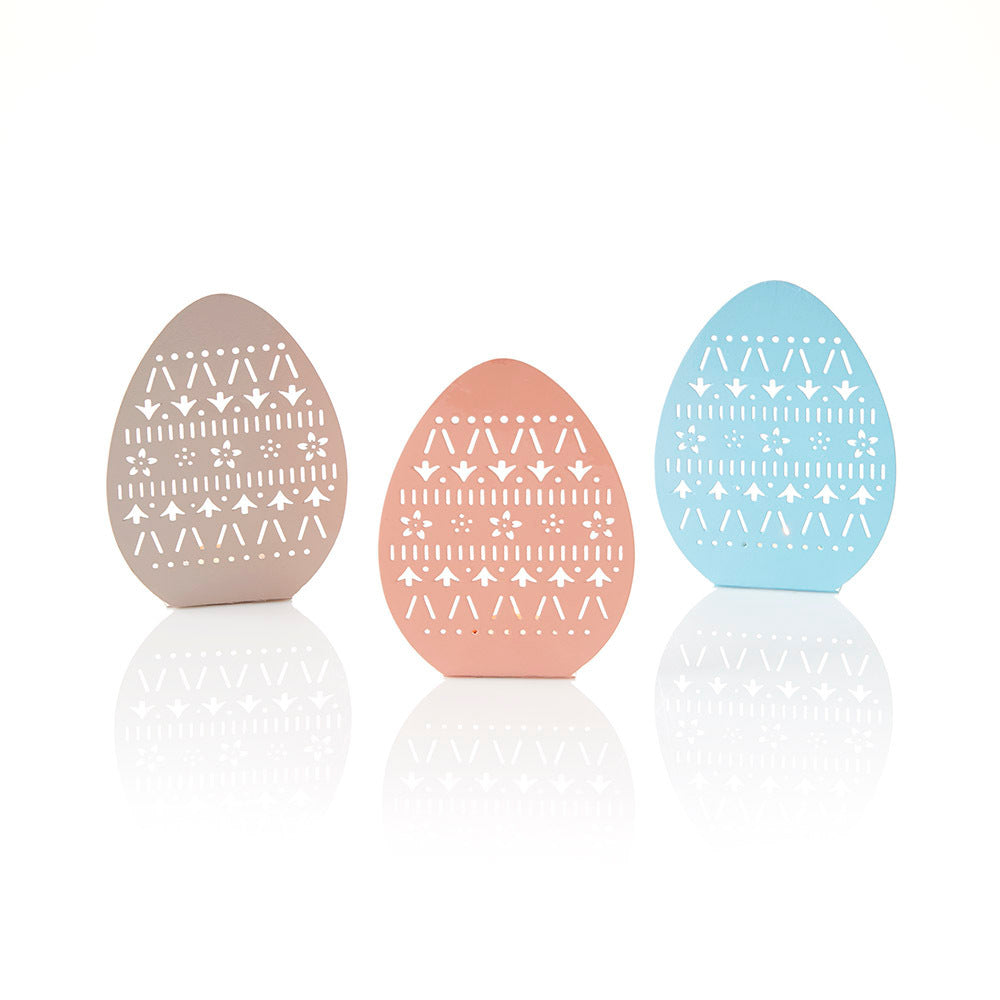 Easter Egg Tea Light Holders - Set of 3, India