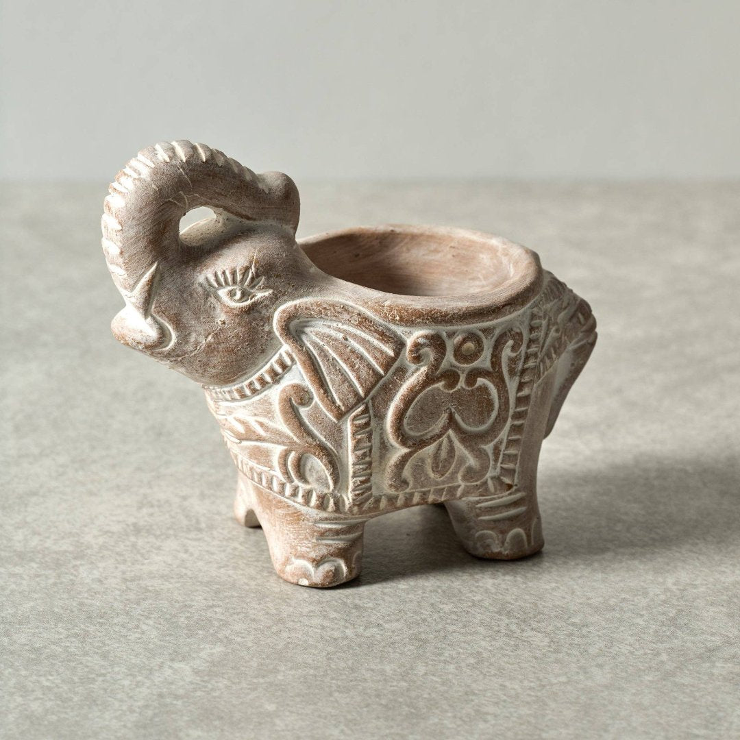 Terracotta Elephant Candleholder, Bangladesh