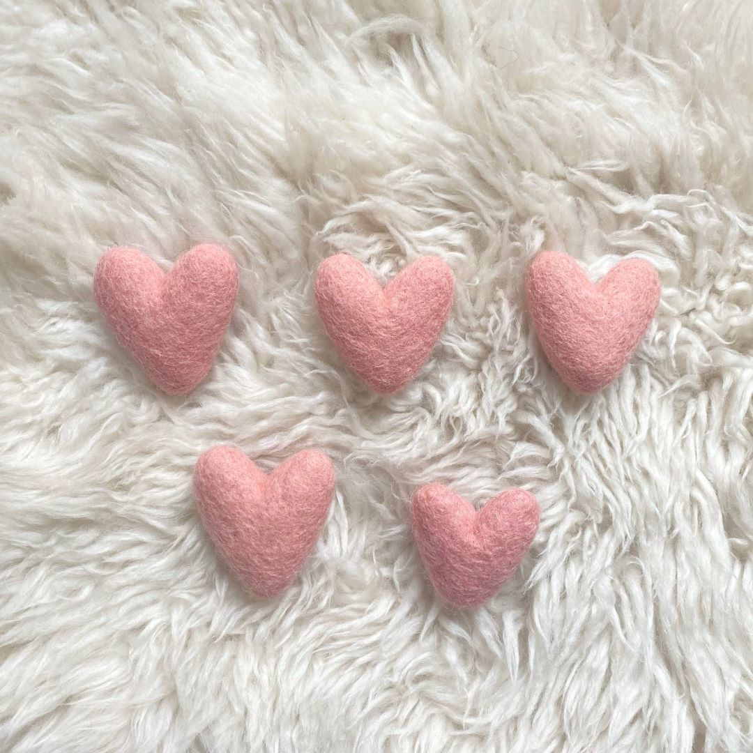 Pink Hearts- Set of 5, Nepal