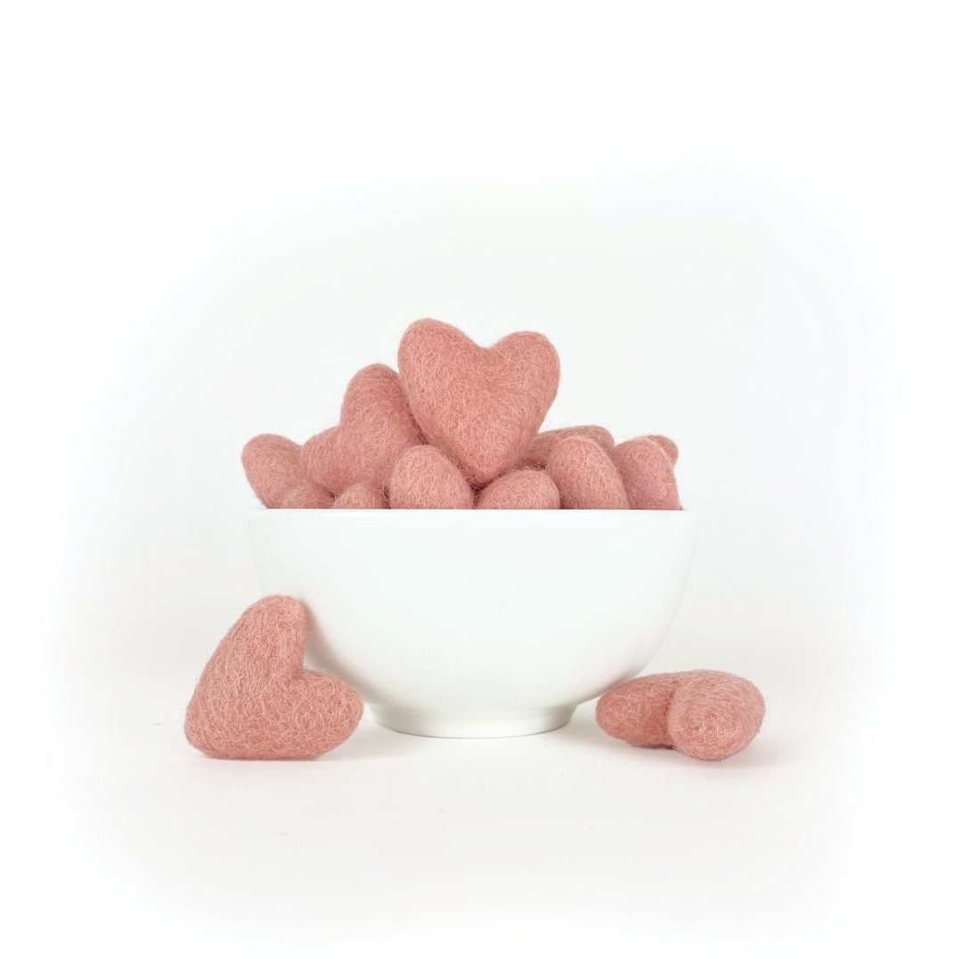 Pink Hearts- Set of 5, Nepal