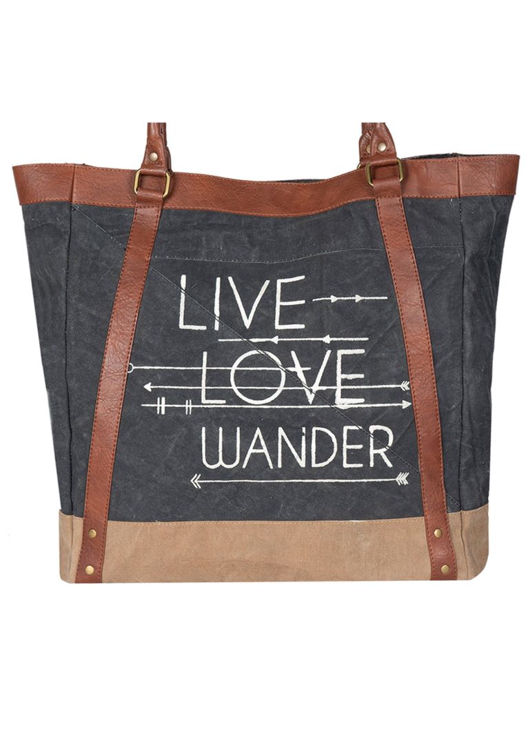 Tote Bag - Live, Love Wander Re-Cycled Collection, India