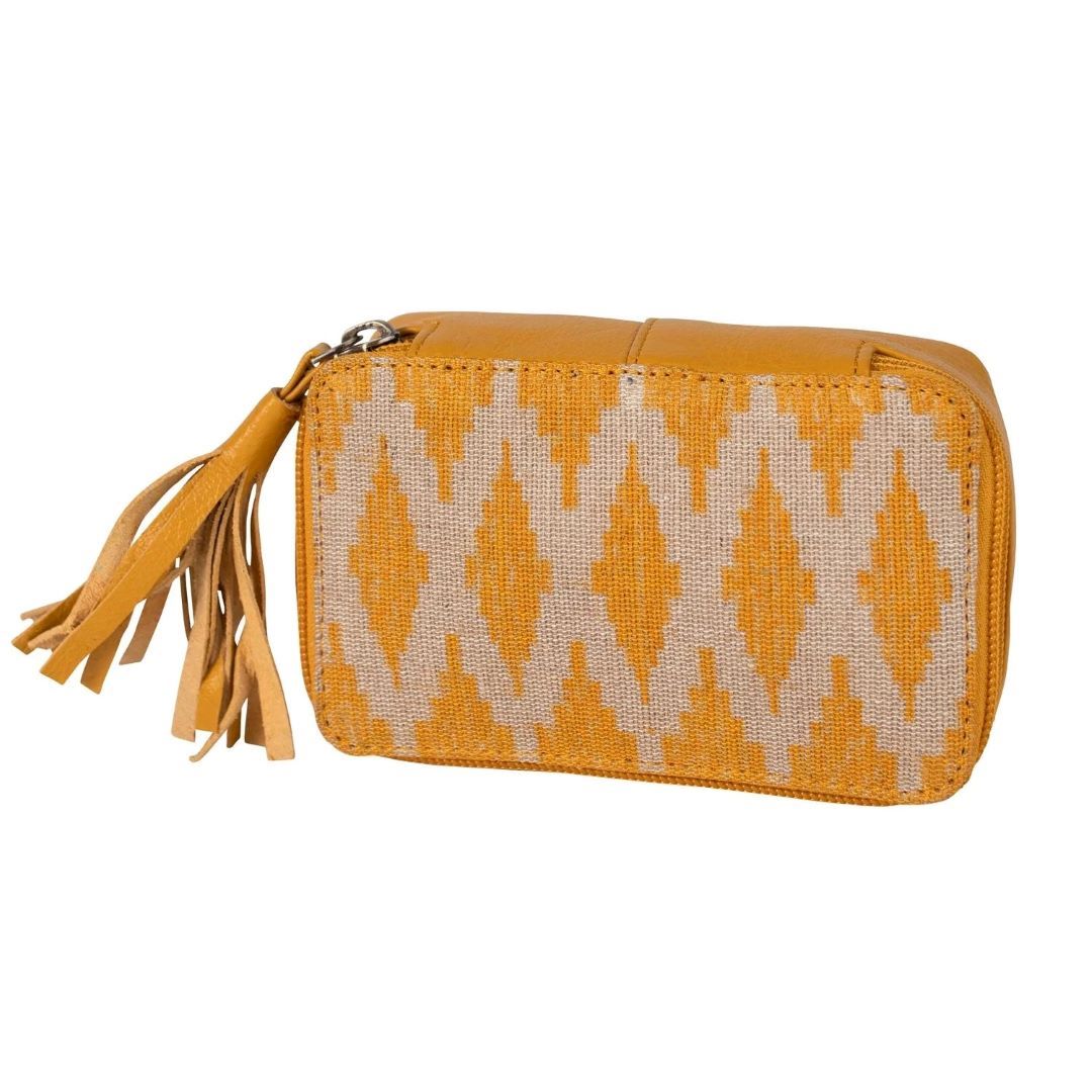 Yellow Ikat Drop in Bag, India