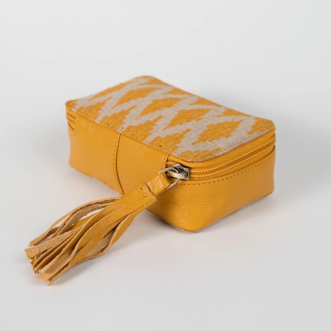 Yellow Ikat Drop in Bag, India