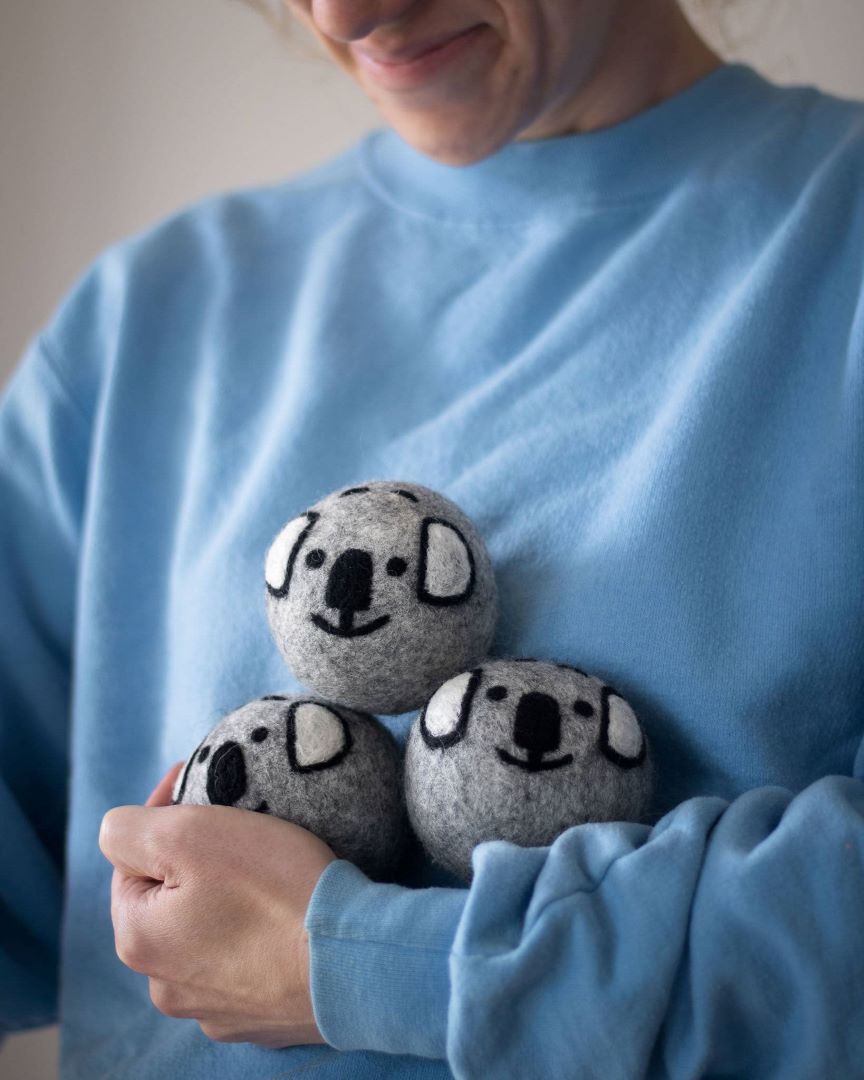 Eco Dryer Balls -  Cuddly Koalas - Set of 3, New Zealand