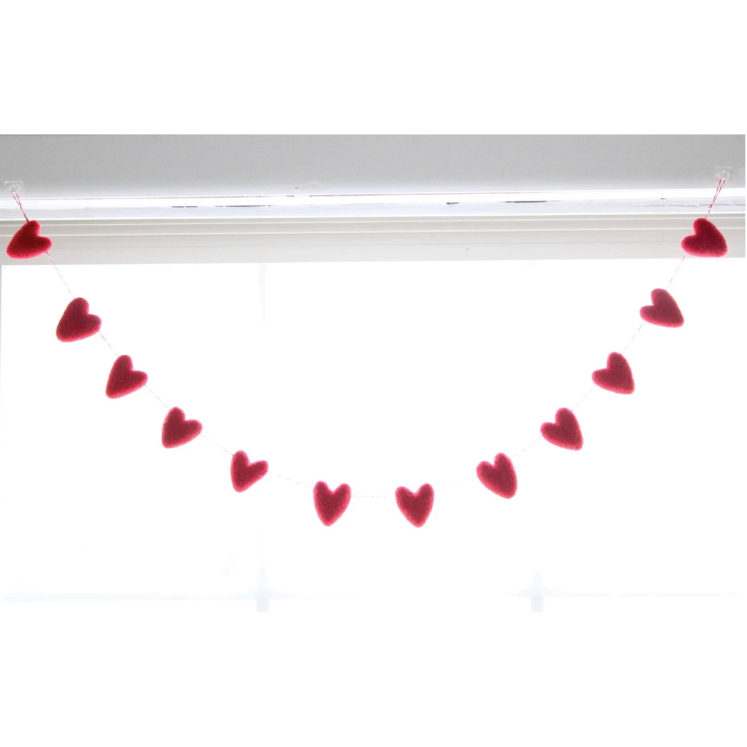 Heart Garland | Red: 3 ft., New Zealand