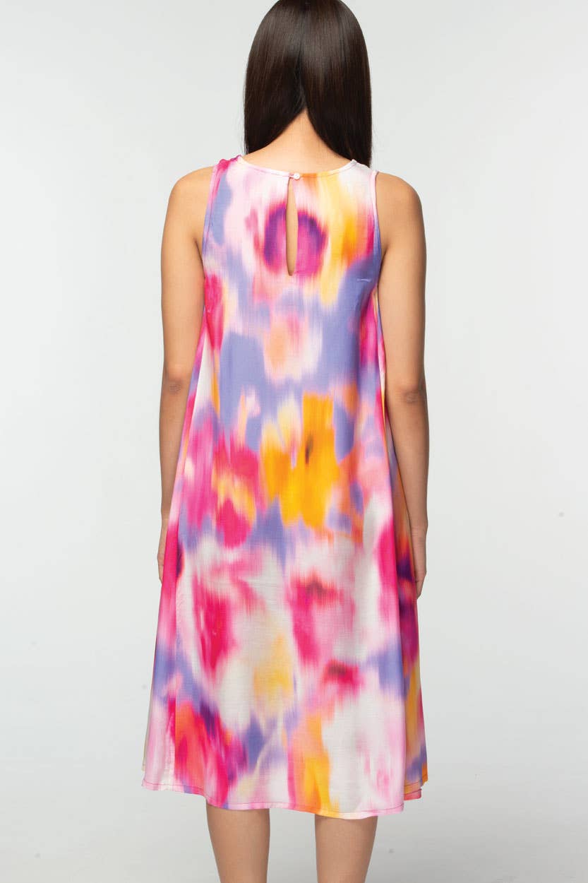 Aisha Cupro Dress: Rose Multi