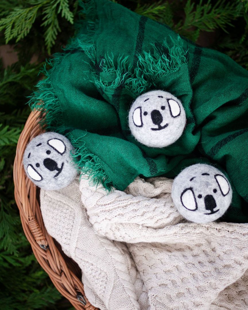 Eco Dryer Balls -  Cuddly Koalas - Set of 3, New Zealand