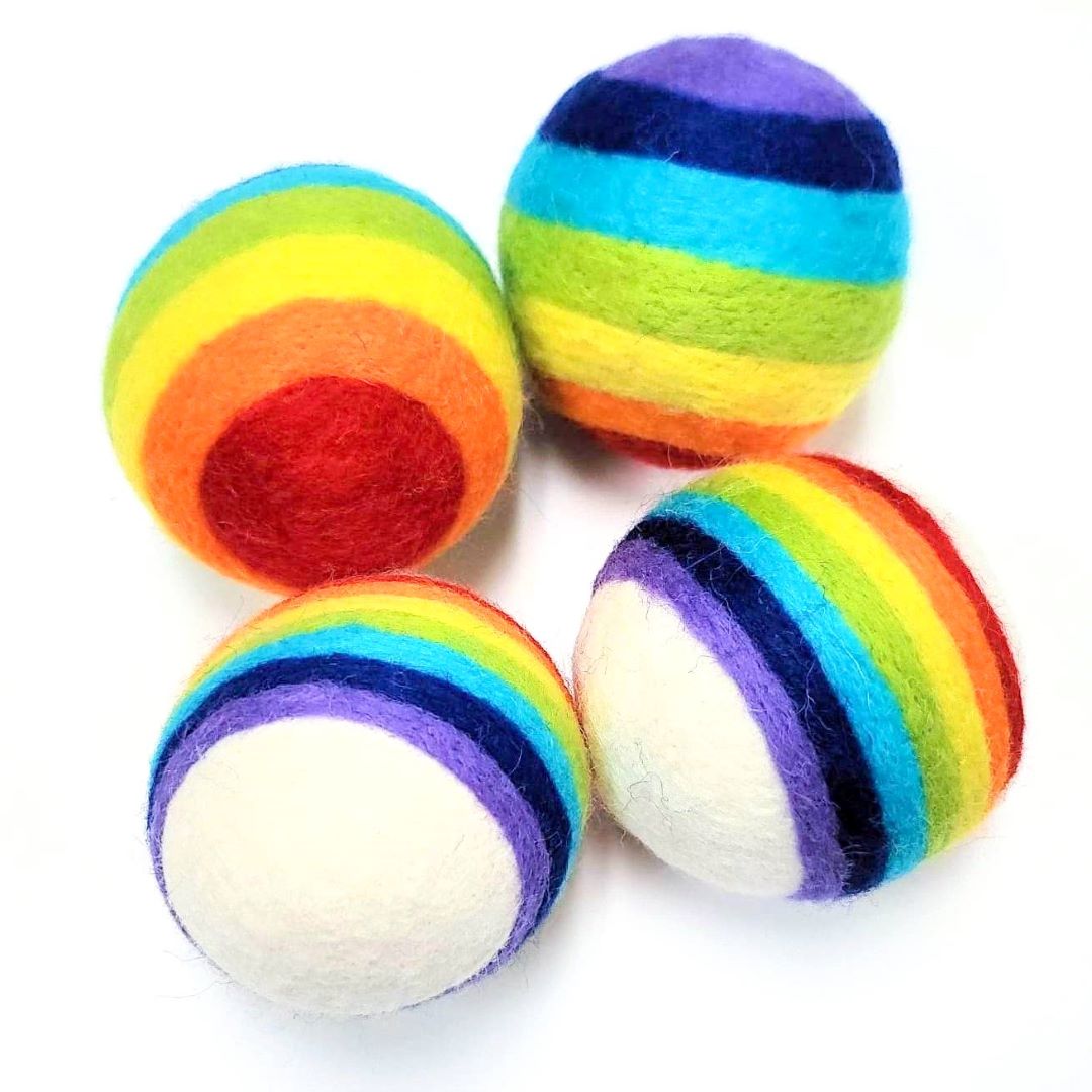 Eco Dryer Balls - Pack of 4 - Pride Edition with Bag, New Zealand