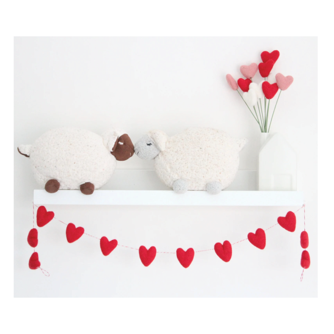 Heart Garland | Red: 3 ft., New Zealand