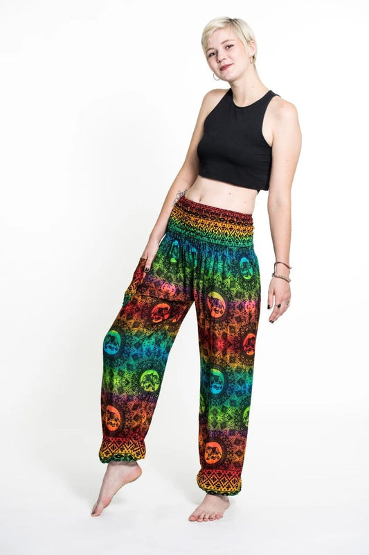 Rainbow in Orange / Elephant Unisex Pants, Thailand