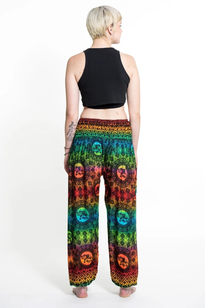 Rainbow in Orange / Elephant Unisex Pants, Thailand