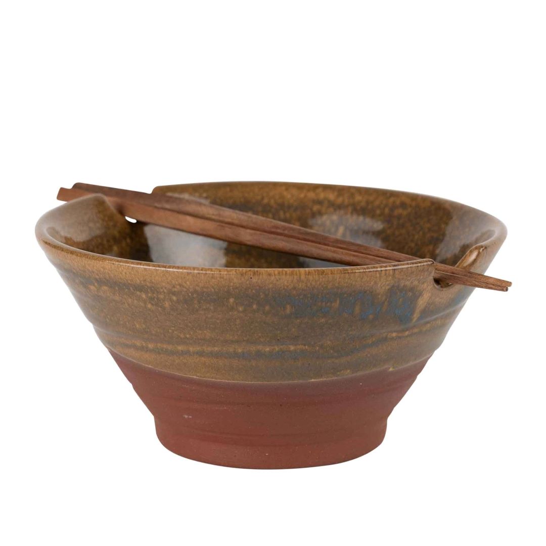 Chopsticks & Terracotta Bowl Set, Nepal