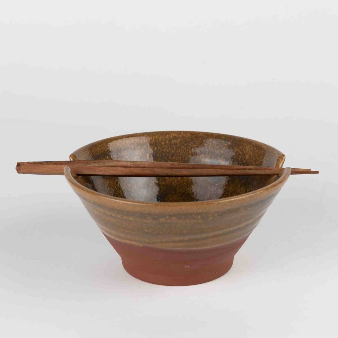 Chopsticks & Terracotta Bowl Set, Nepal