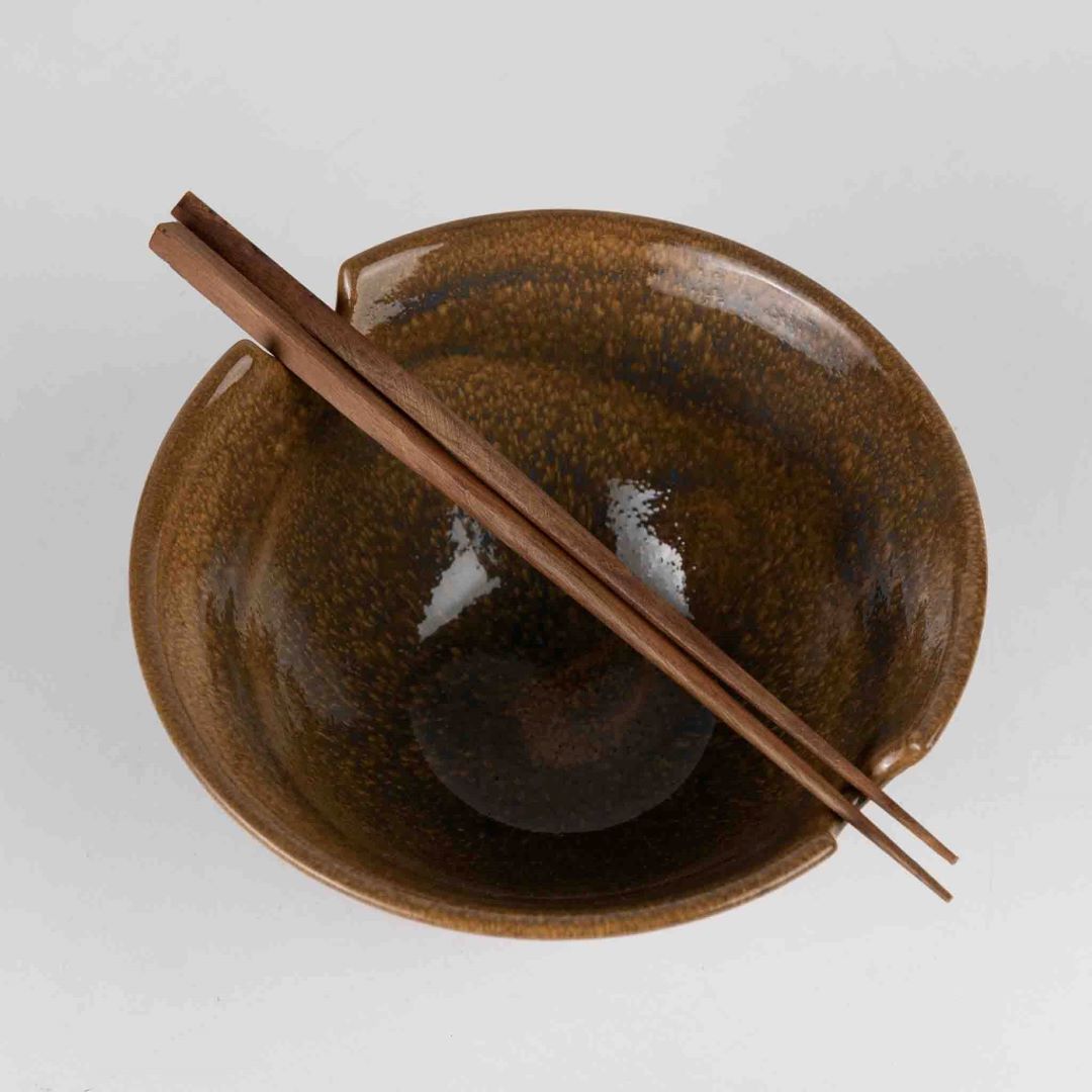 Chopsticks & Terracotta Bowl Set, Nepal