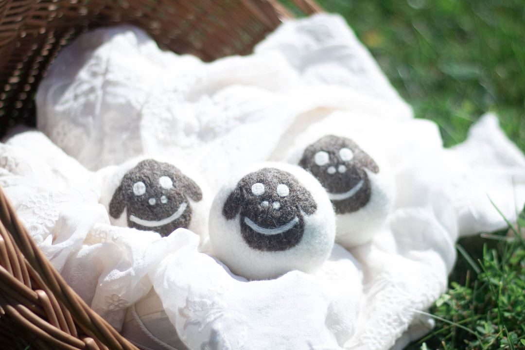 Eco Dryer Balls - Set of 3 - Sheep Trio, New Zealand