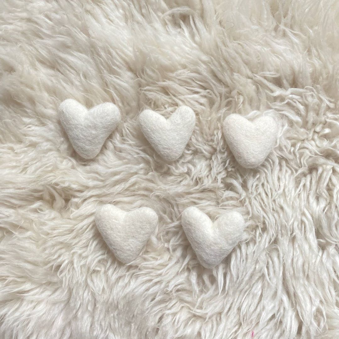 White Hearts- Set of 5, Nepal