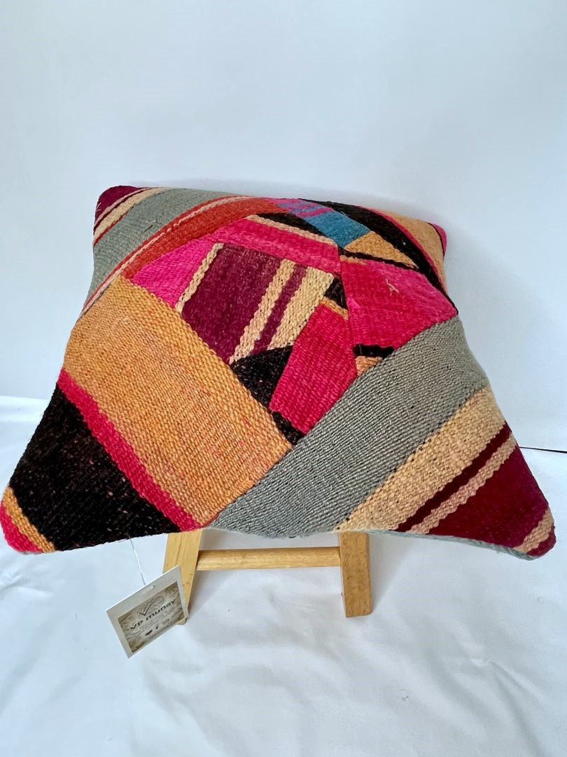 Throw Pillowcase, Aguayo's Cushion Cover, Multicolor, Bolivia / 126