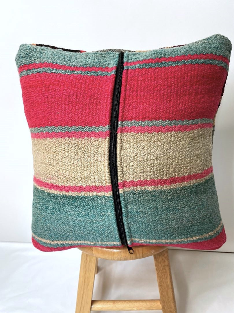 Throw Pillowcase, Aguayo's Cushion Cover, Multicolor, Bolivia / 126