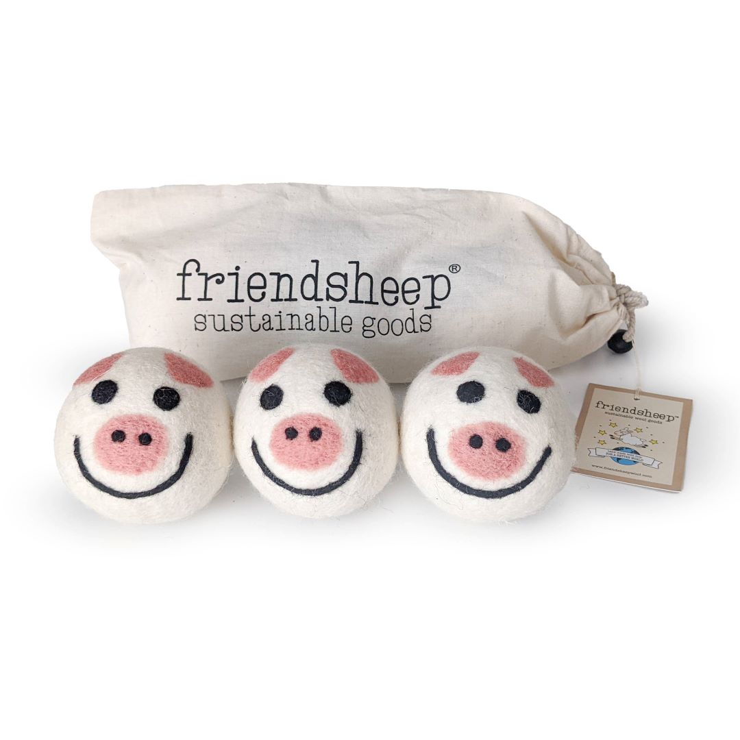 Eco Dryer Balls - Set of 3 - Pig Trio, New Zealand