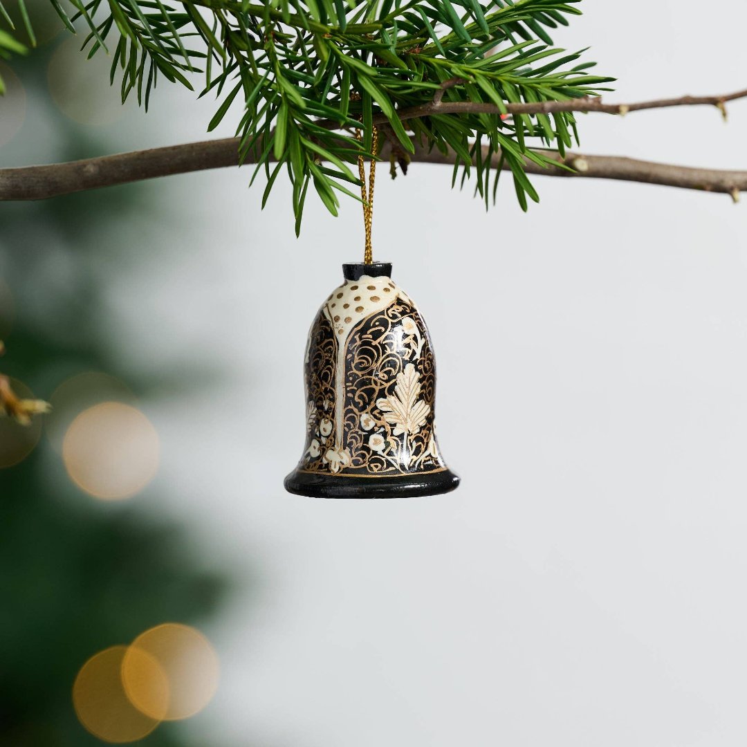 Painted Wood Bell Ornament, India