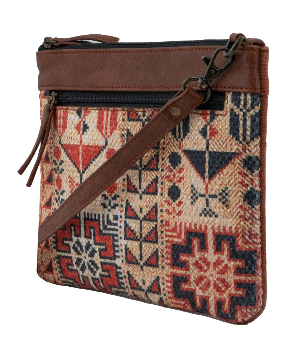 Crossbody Bag -  Lola  Up-Cycled Canvas, India