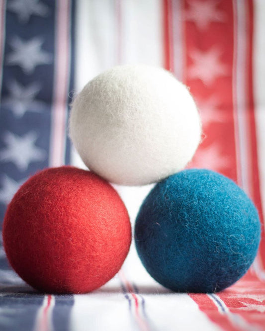 Eco Dryer Balls - American Set of 3 / Limited Edition: With Bag, New Zealand