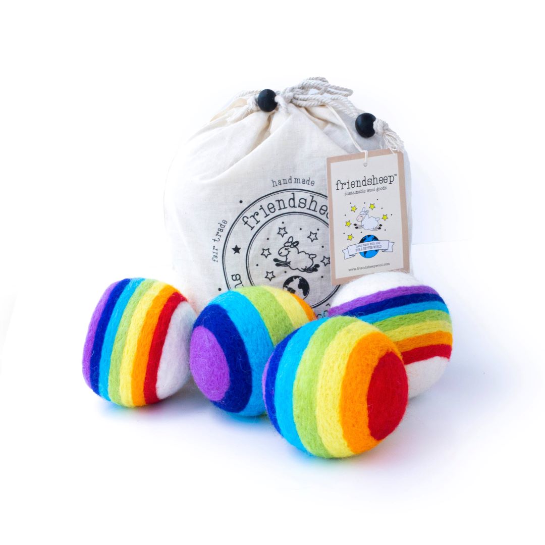 Eco Dryer Balls - Pack of 4 - Pride Edition with Bag, New Zealand