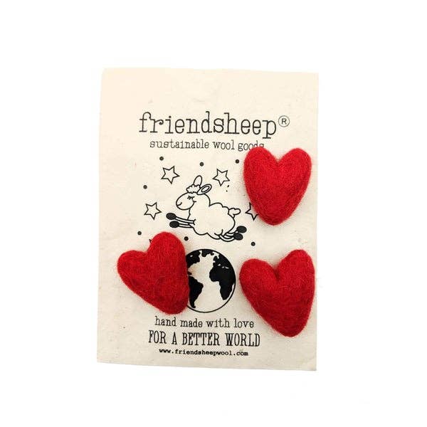 Red Valentine Hearts Eco Fresheners - Set of 3: Red Valentine, New Zealand