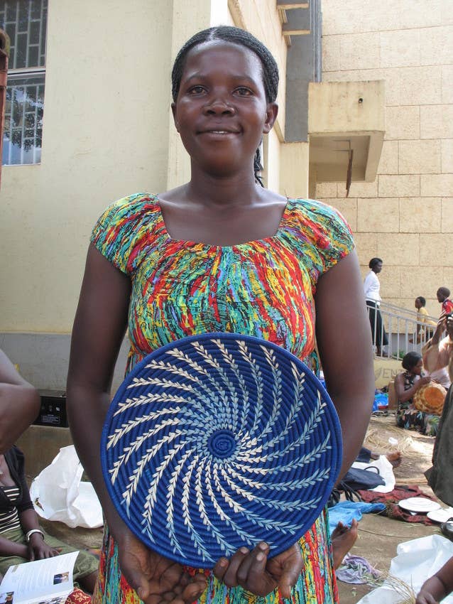 Raffia Basket - Sky Flight, Uganda