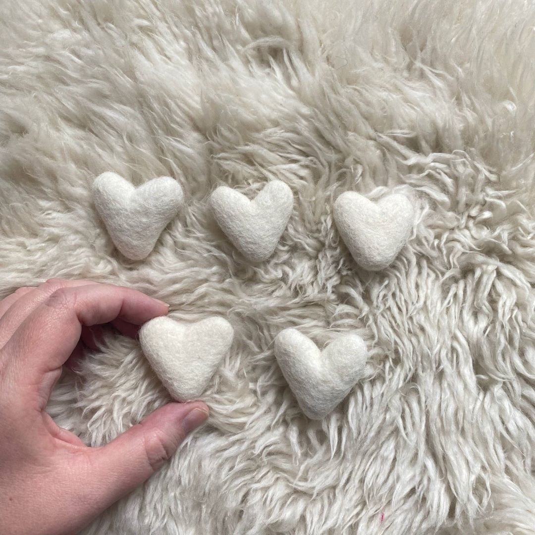 White Hearts- Set of 5, Nepal