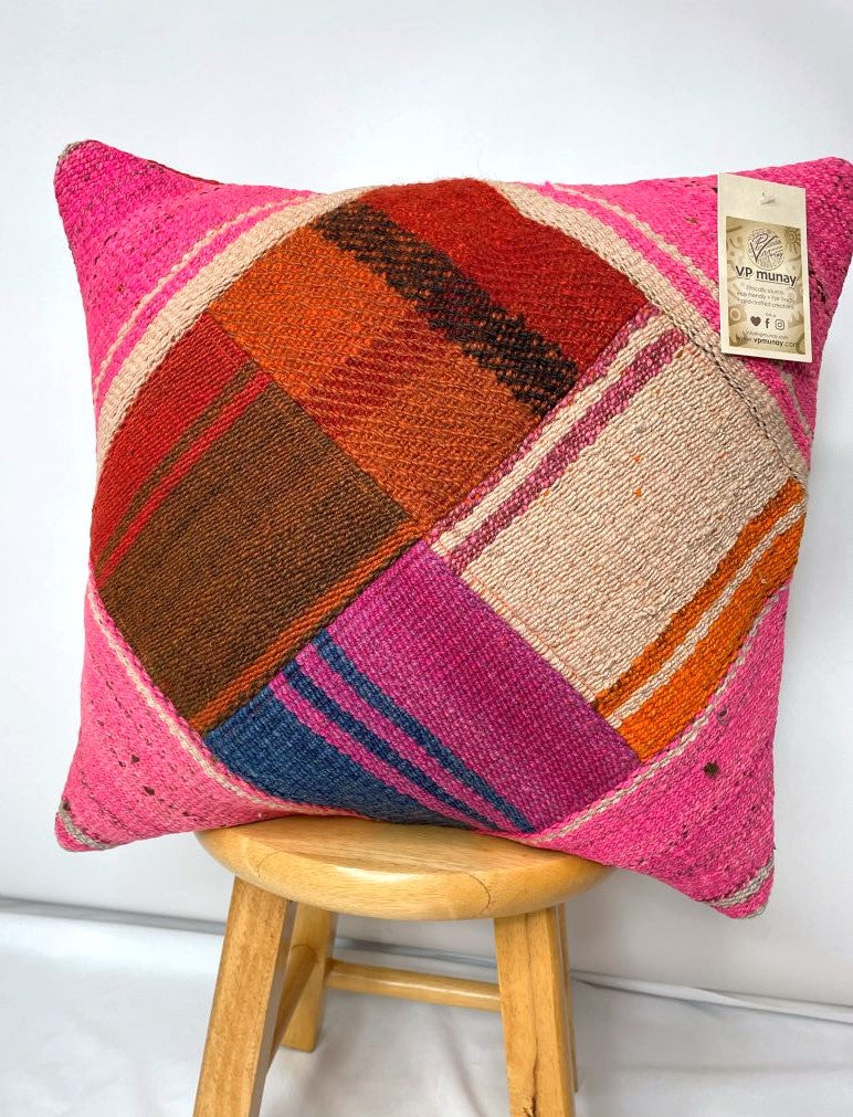 Throw Pillowcase, Aguayo's Cushion Cover, Multicolor, Bolivia/Peru/135