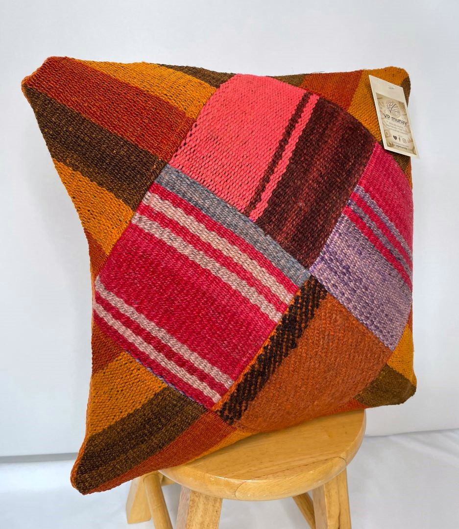 Throw Pillowcase, Aguayo's Cushion Cover, Multicolor, Bolivia/Peru