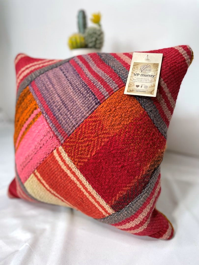 Throw Pillowcase, Aguayo's Cushion Cover, Multicolor, Bolivia/Peru/134