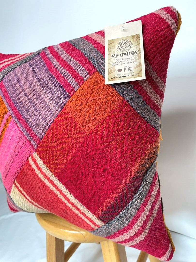 Throw Pillowcase, Aguayo's Cushion Cover, Multicolor, Bolivia/Peru/134