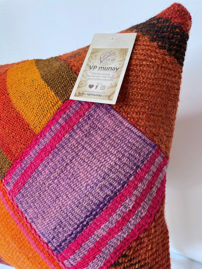 Throw Pillowcase, Aguayo's Cushion Cover, Multicolor, Bolivia/Peru/132