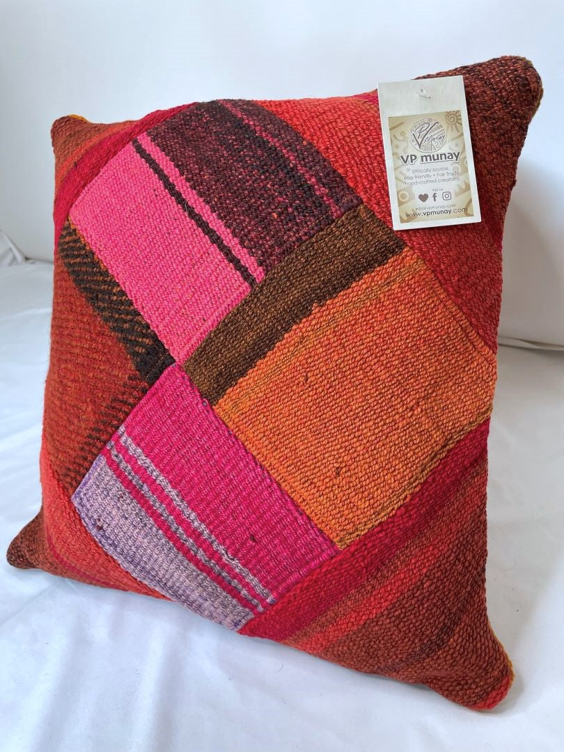 Throw Pillowcase, Aguayo's Cushion Cover, Multicolor, Bolivia/Peru/133