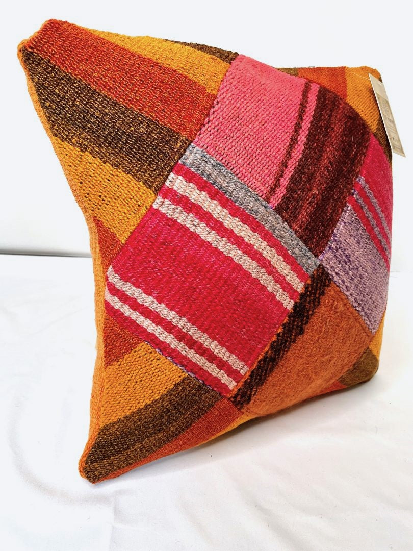 Throw Pillowcase, Aguayo's Cushion Cover, Multicolor, Bolivia/Peru