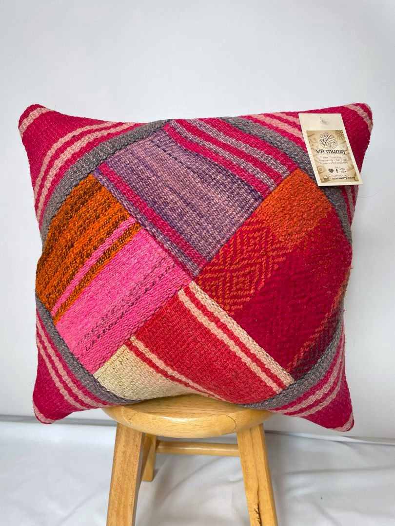 Throw Pillowcase, Aguayo's Cushion Cover, Multicolor, Bolivia/Peru/134