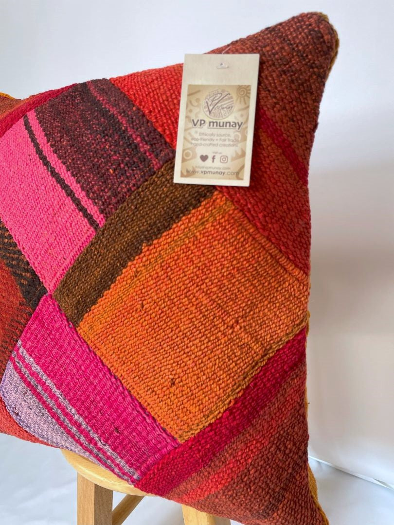 Throw Pillowcase, Aguayo's Cushion Cover, Multicolor, Bolivia/Peru/133