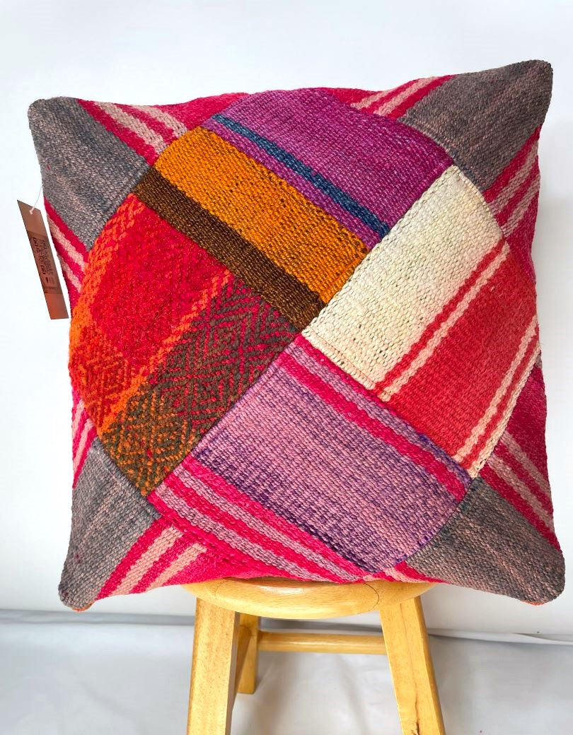 Throw Pillowcase, Aguayo's Cushion Cover, Multicolor, Bolivia/Peru/ 136