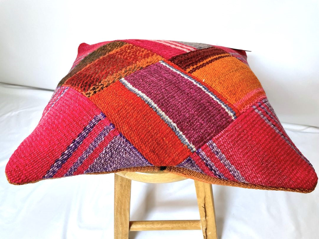 Throw Pillowcase, Aguayo's Cushion Cover, Multicolor, Bolivia/Peru 129