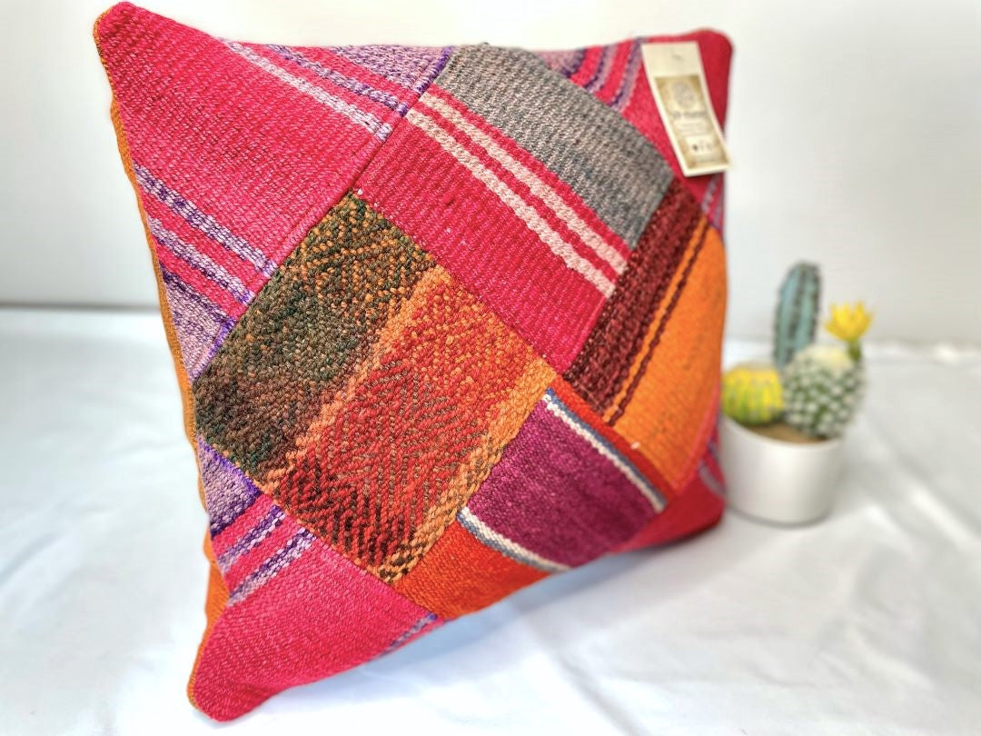 Throw Pillowcase, Aguayo's Cushion Cover, Multicolor, Bolivia/Peru 129