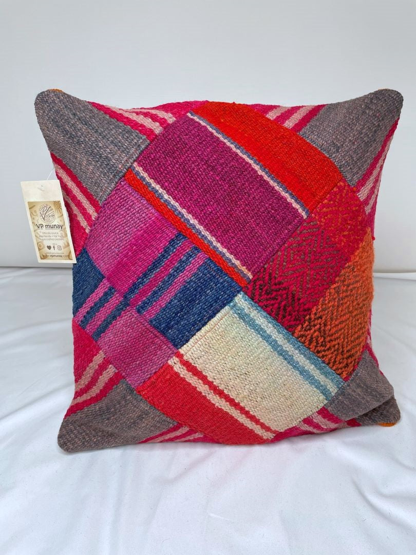 2 Throw Pillowcases, Aguayo's Cushion Covers, Multicolor, Bolivia/