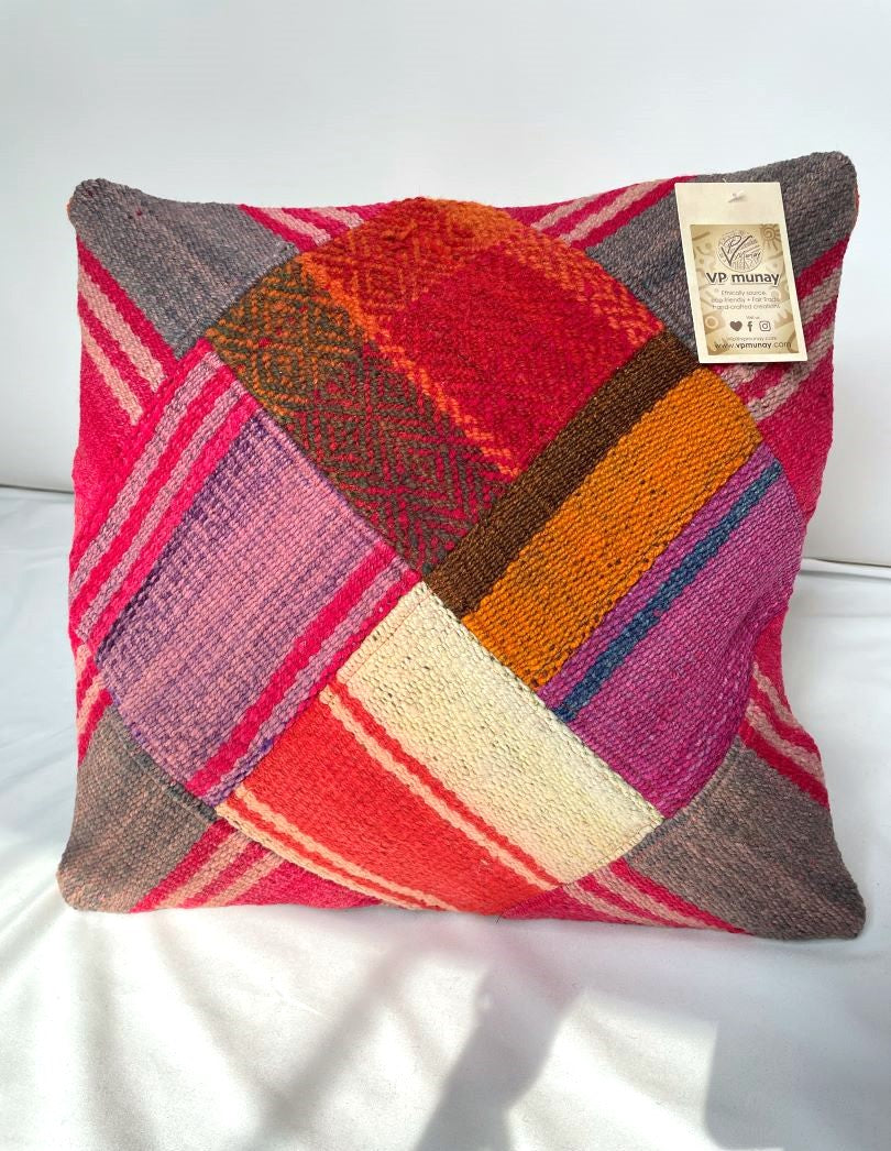 Throw Pillowcase, Aguayo's Cushion Cover, Multicolor, Bolivia/Peru/ 136