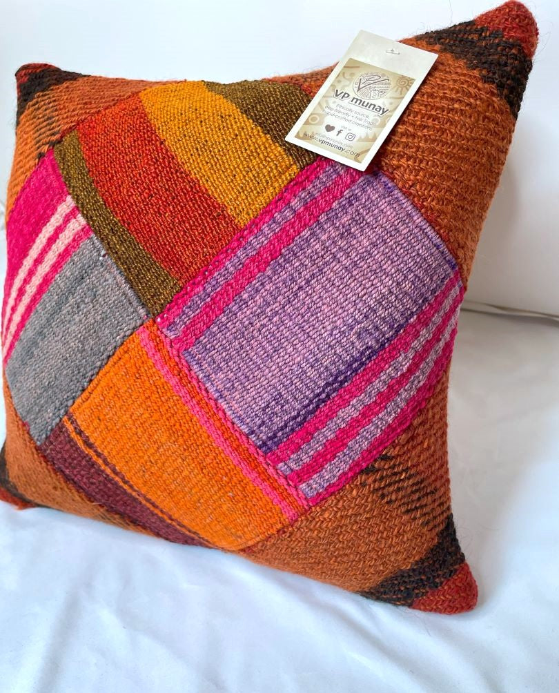 Throw Pillowcase, Aguayo's Cushion Cover, Multicolor, Bolivia/Peru/132